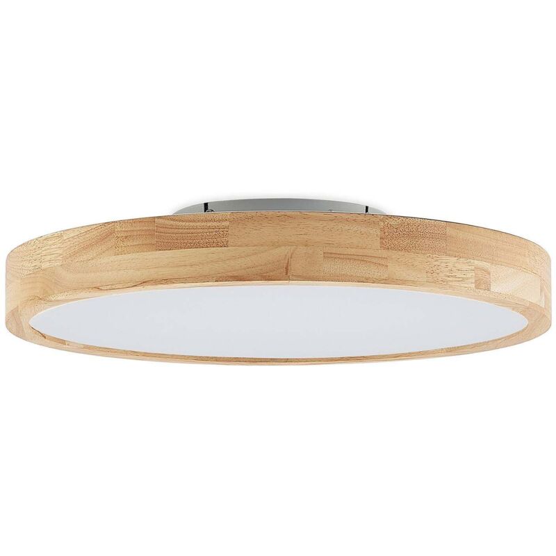 Deckenlampe 'lanira' Aus Holz Dimmbar Mit Fernbedienung Für Wohnzimmer & Esszimmer Von Lindby
