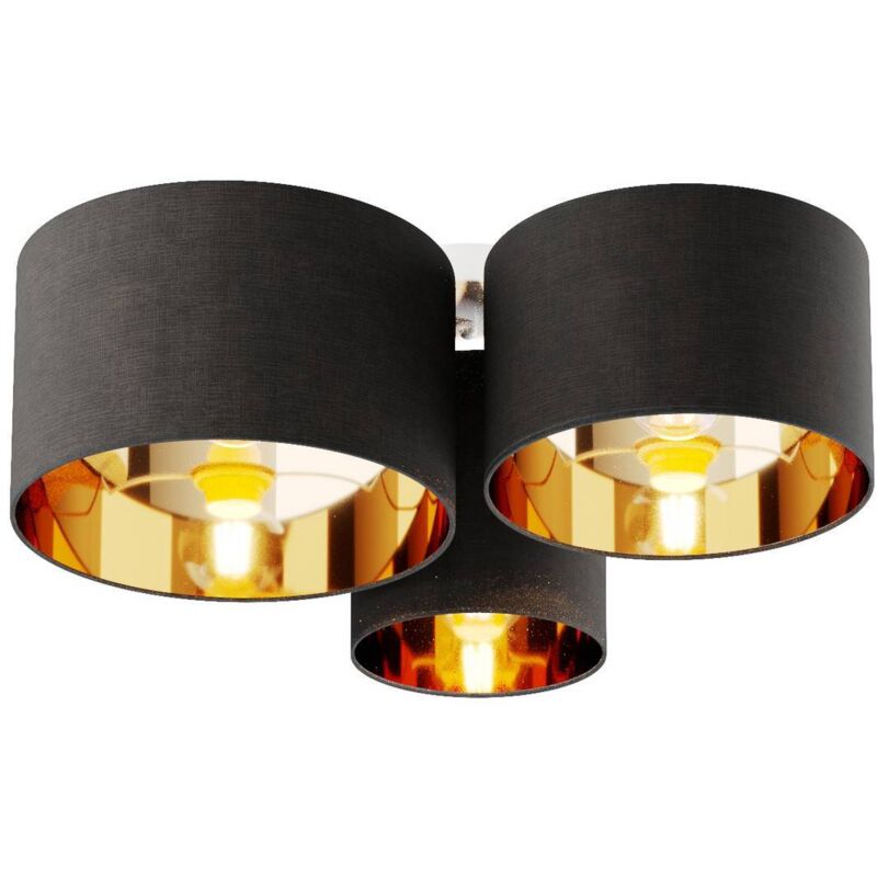

Laurenz plafón, 3 luces, gris-oro - Lindby