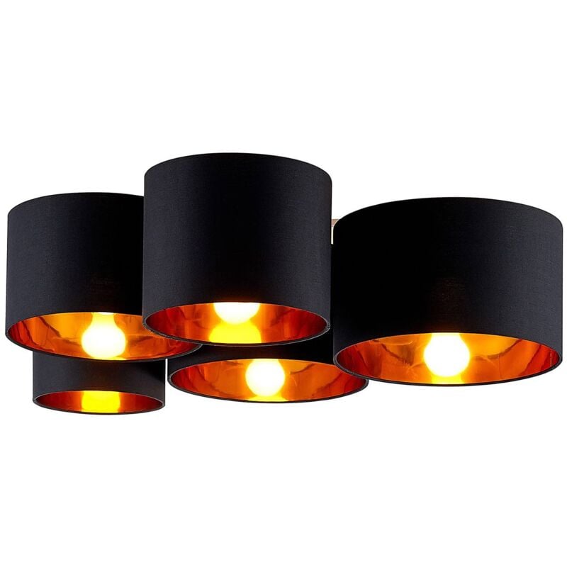 

Laurenz plafón 5 luces 83cm negro-oro - Lindby