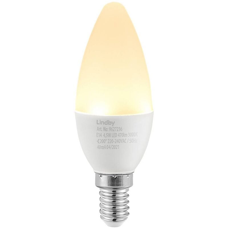 Lindby - led candela E14 C35 4,5W 3.000K opale