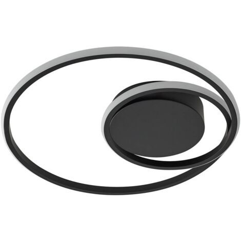 Lindby Led Deckenleuchte Lampe Kyron Schwarz Aluminium Dimmbar ø45 Cm Leuchte B-Ware
