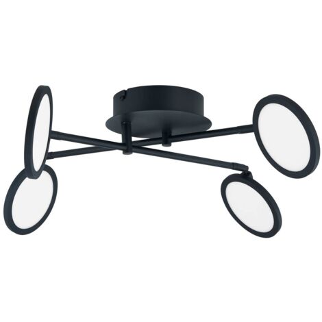 Lindby LED 'Manel' in Nero da Metallo