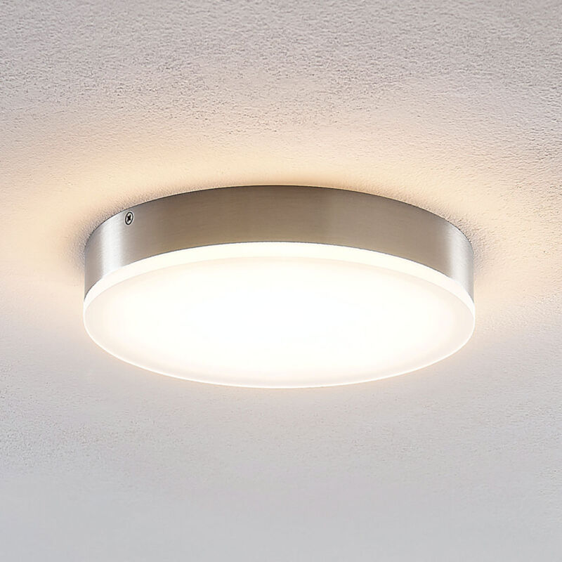 

Leonta lámpara LED de techo, níquel Ø 20 cm - Lindby