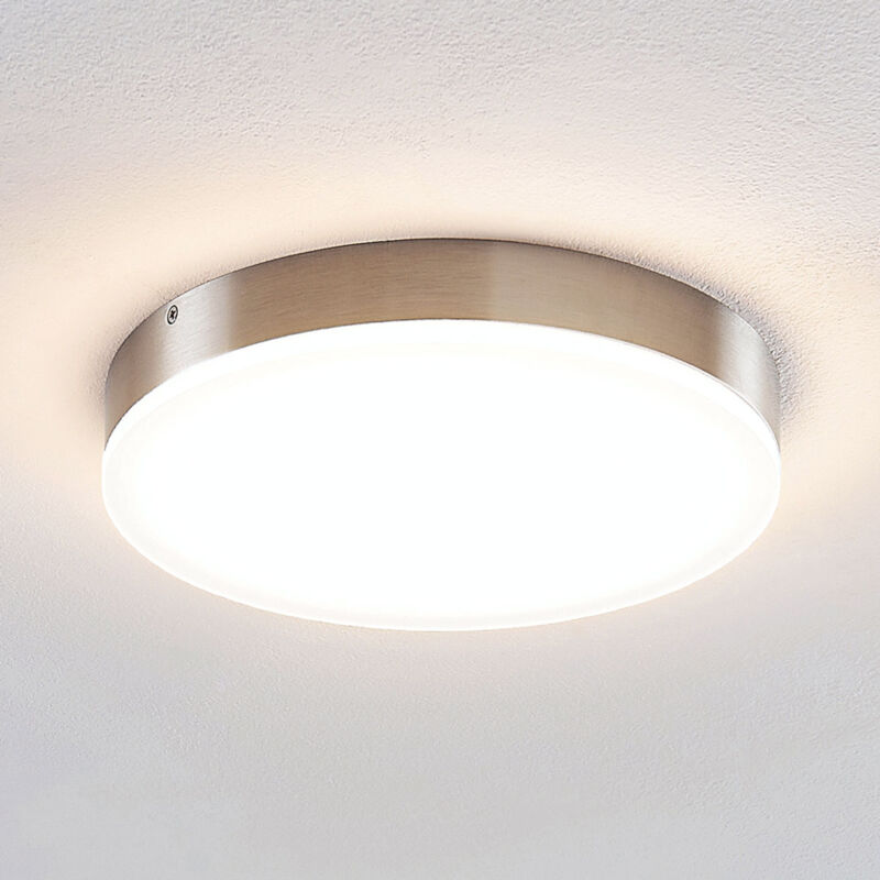 

Lindby Leonta lámpara LED de techo, níquel Ø 25 cm