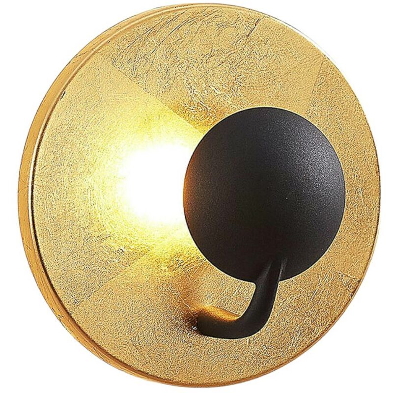 

Lindby Lou aplique LED en negro y dorado