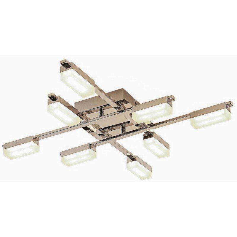 Lindby - Mally plafoniera led cromata, 8 luci