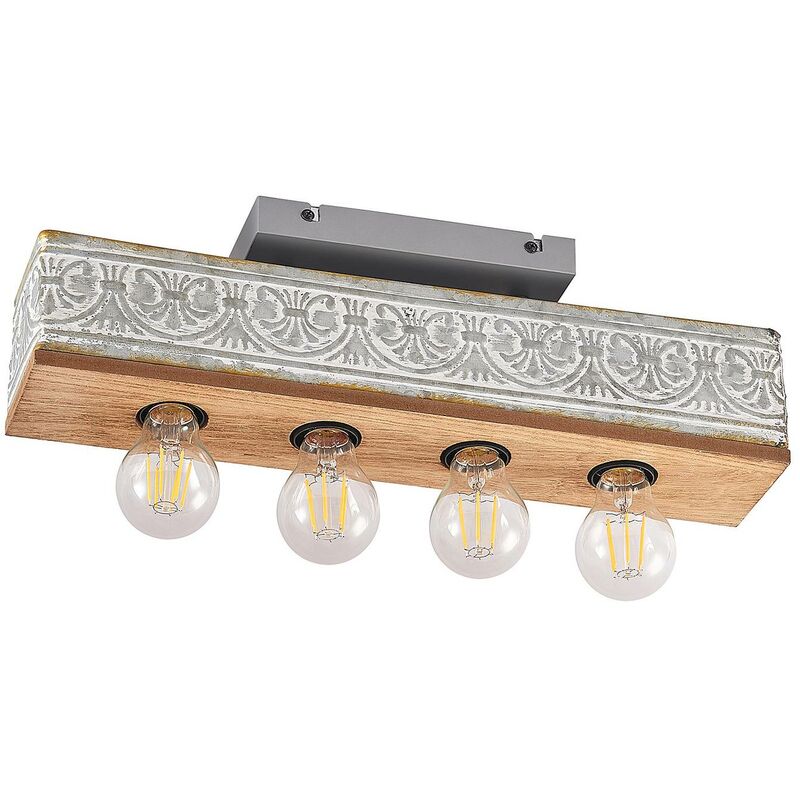 

Mella plafón, motivo ornamental, 4 luces - Lindby