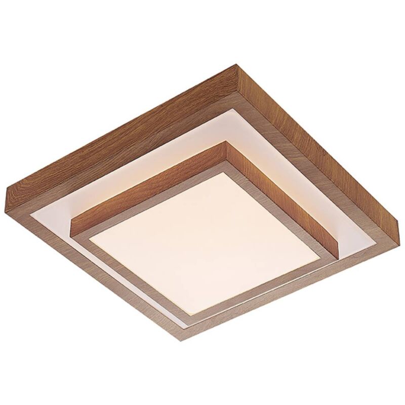

Mendosa plafón LED, aspecto madera, angular - Lindby