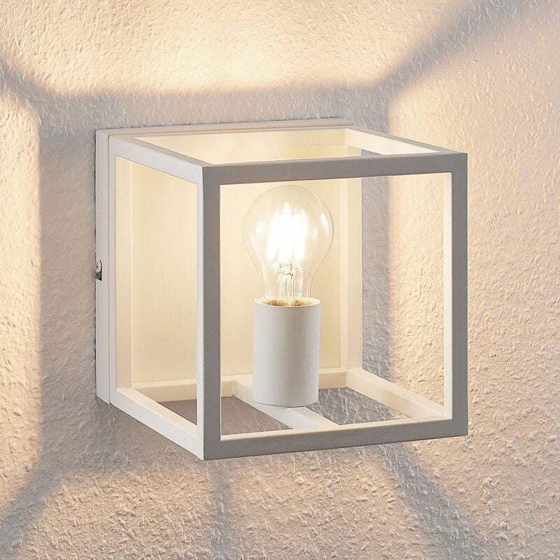 

Lindby Meron lámpara de pared, forma caja, blanco