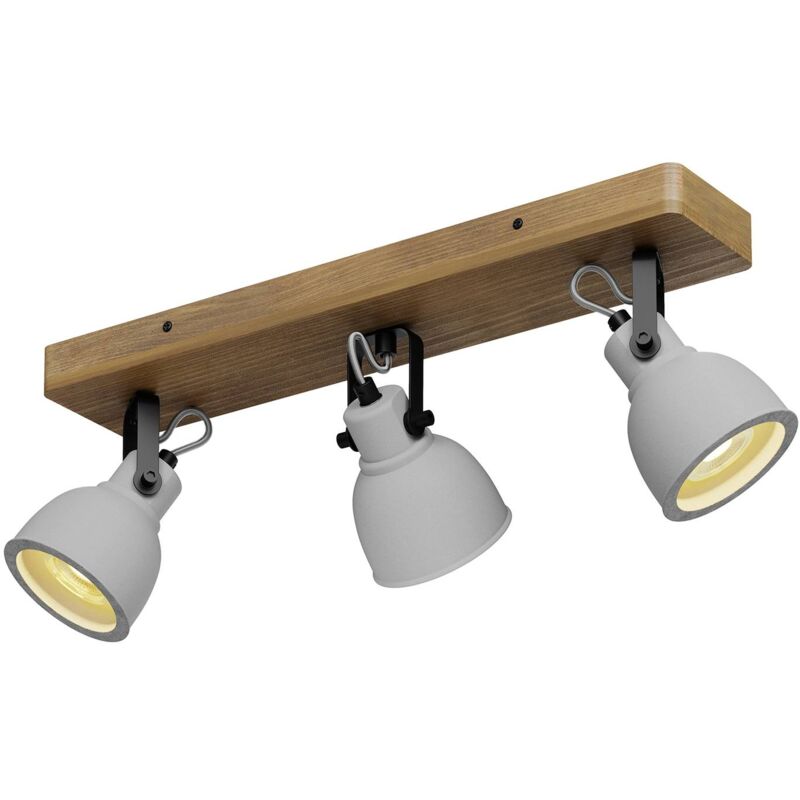 

Lindby Mirka plafón LED, madera de pino, 3 luces