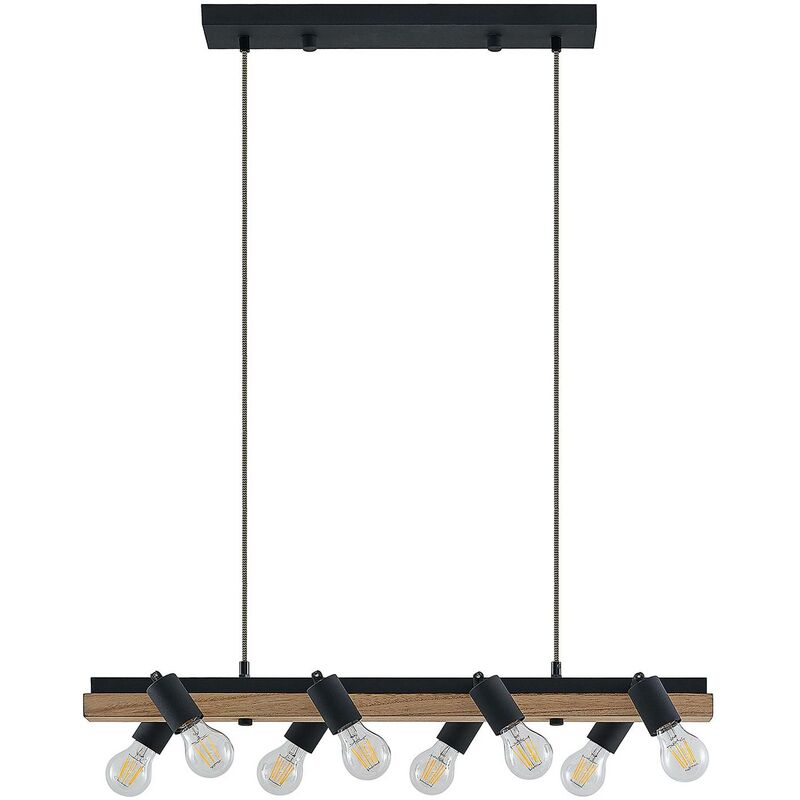 

Lindby Morleen - colgante, 8 luces, madera clara
