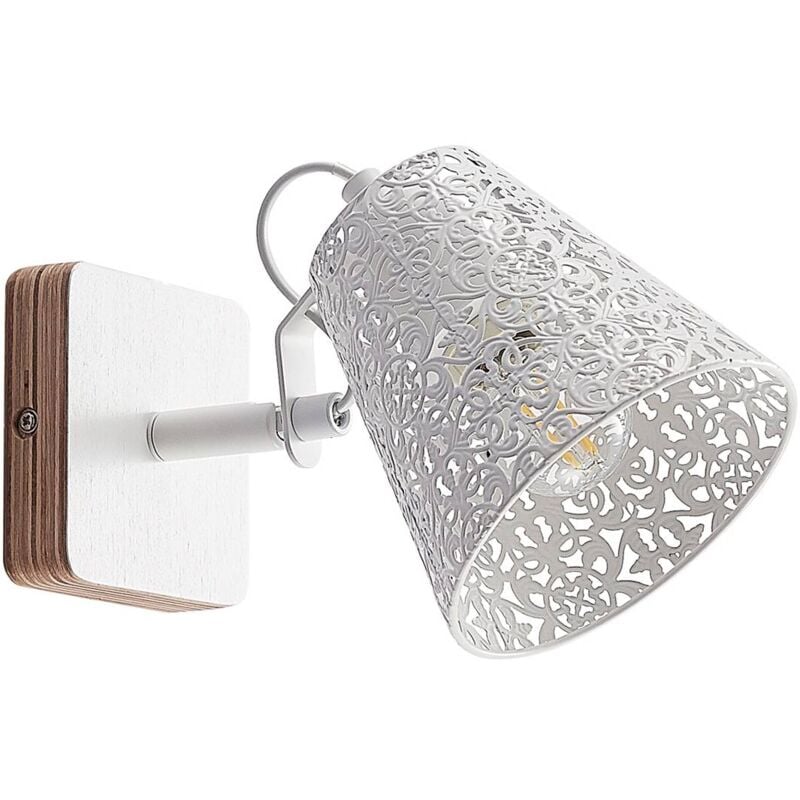 Nelda faretto, perforato bianco, 1 luce - bianco