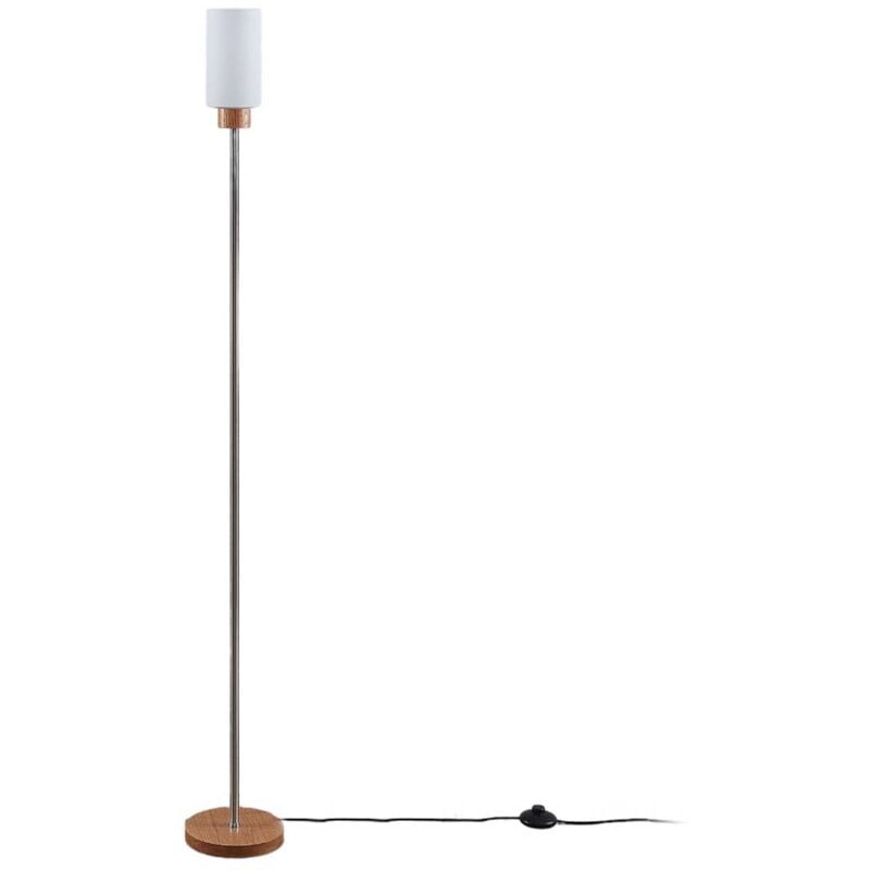 

Nicus lámpara de pie, madera y vidrio - Lindby