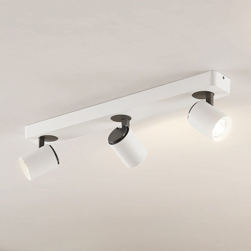 

Ninette foco de techo, blanco 3 luces largo - Lindby
