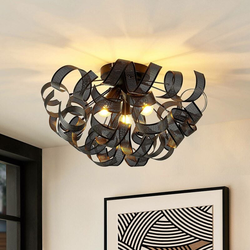 

Lindby Omina lámpara de techo, negro