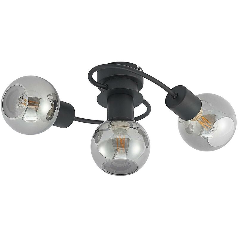 

Lindby plafón LED Ciala, 3 luces, negro smoke
