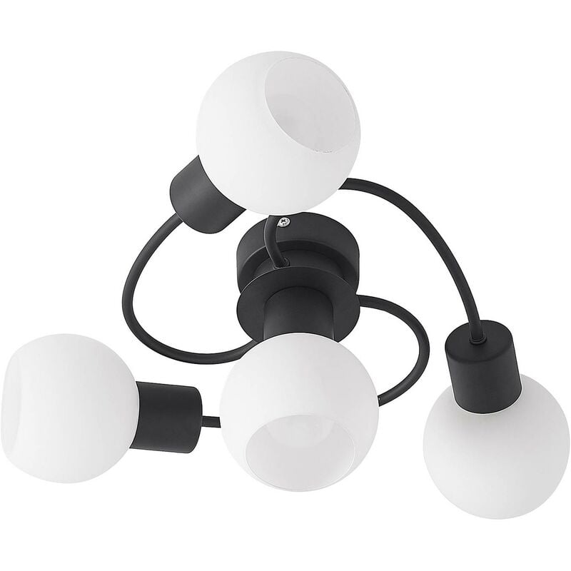 

Lindby plafón LED Ciala, 4 luces, negro blanco