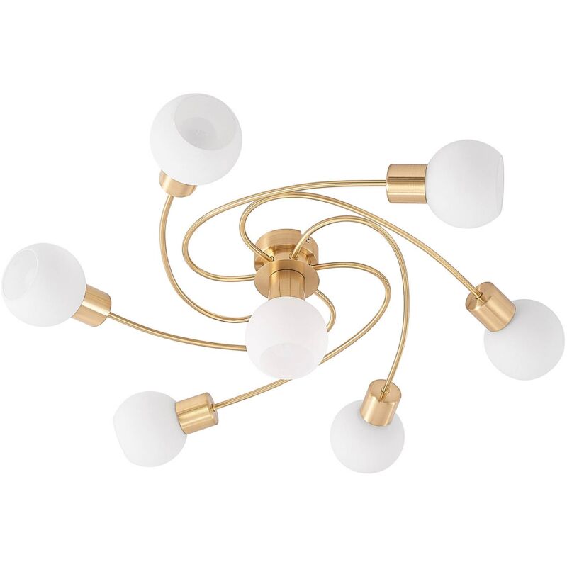 

Lindby plafón LED Ciala, 7 luces, latón