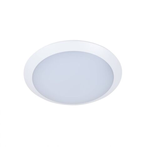 Plafoniera LED da esterno 25,4x 13 cm termoplastica bianco