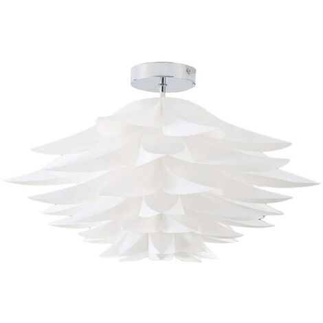 Lindby – Plafonnier Rimon blanc 50 cm – Intensité variable E27 – Design moderne pour salon et salle à manger – Lumière agréable