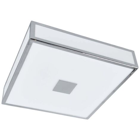 Lindby – Plafonnier salle de bain Eniola 30 cm – Abat-jour acrylique blanc – Indice de protection IP44 – Éclairage doux et homogène