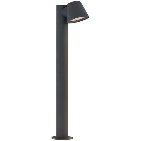Lindby – Potelet d'extérieur Ileyna 70 cm – Métal gris foncé – Protection IP44 contre projections d'eau – Éclairage sécurisant pour allées