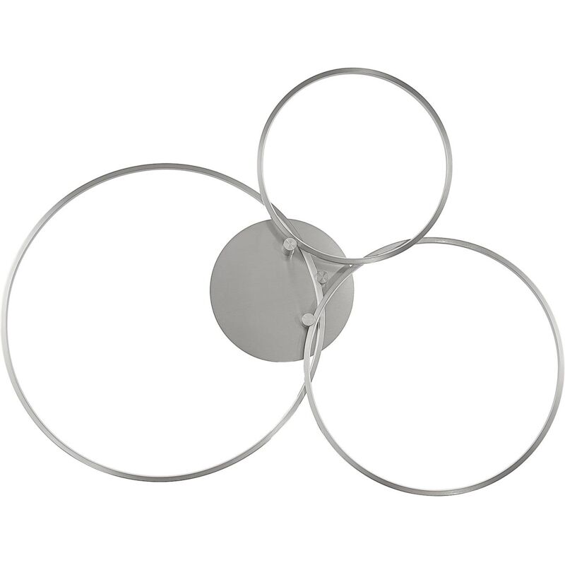 

Rayk plafón LED, níquel satinado - Lindby
