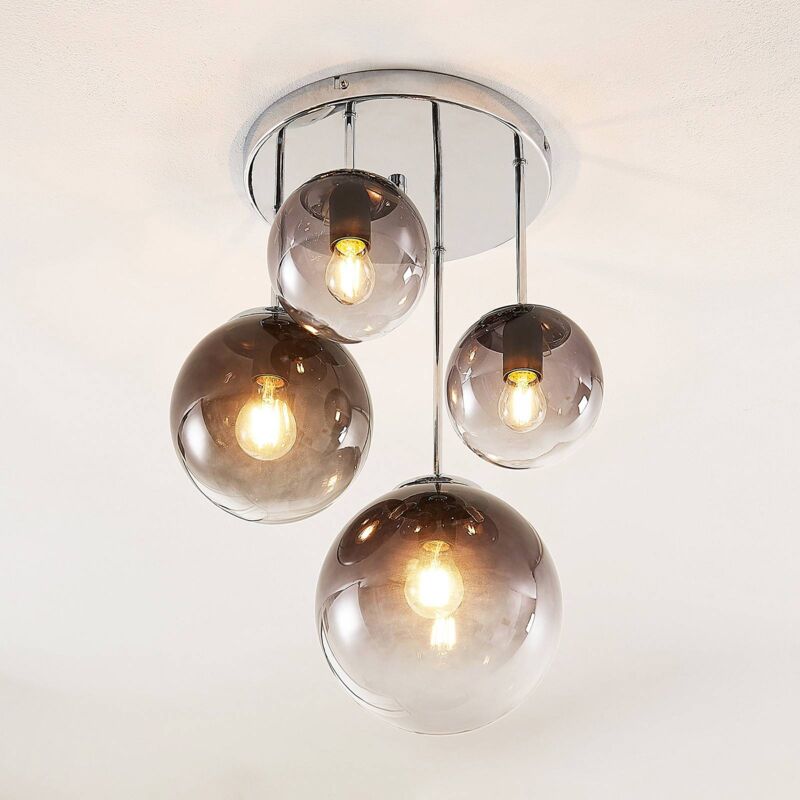 

Lindby Robyn lámpara de techo de vidrio, 4 luces