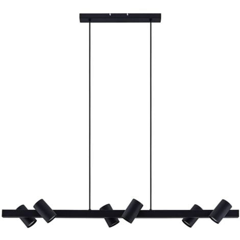 Ceiling Light 'Savoli' dimmable (modern) in Black made of Metal for e.g. Living Room & Dining Room (6 light sources, GU10) from Lindby pendant lighting, lamp, hanging lamp, lamp, ceiling lamp