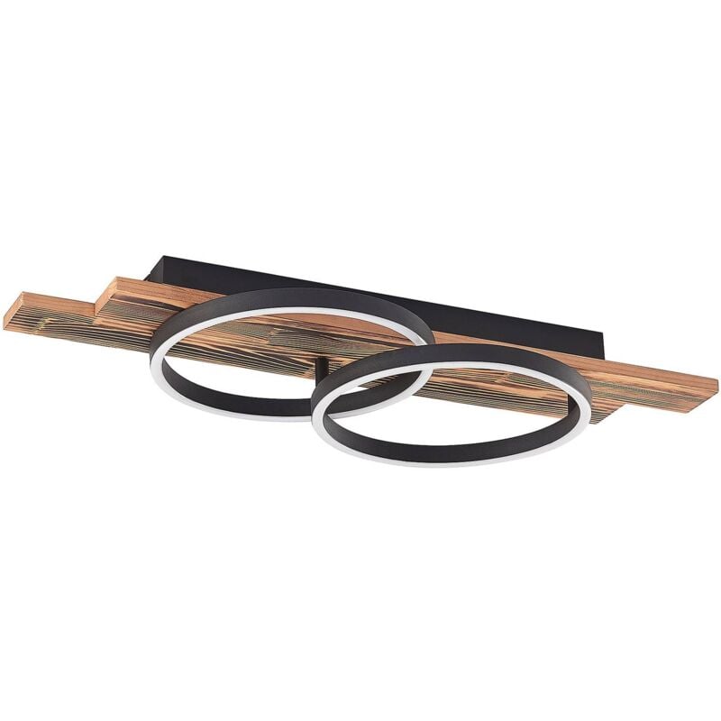 Lindby Sentoa plafoniera LED, 2 luci - legno