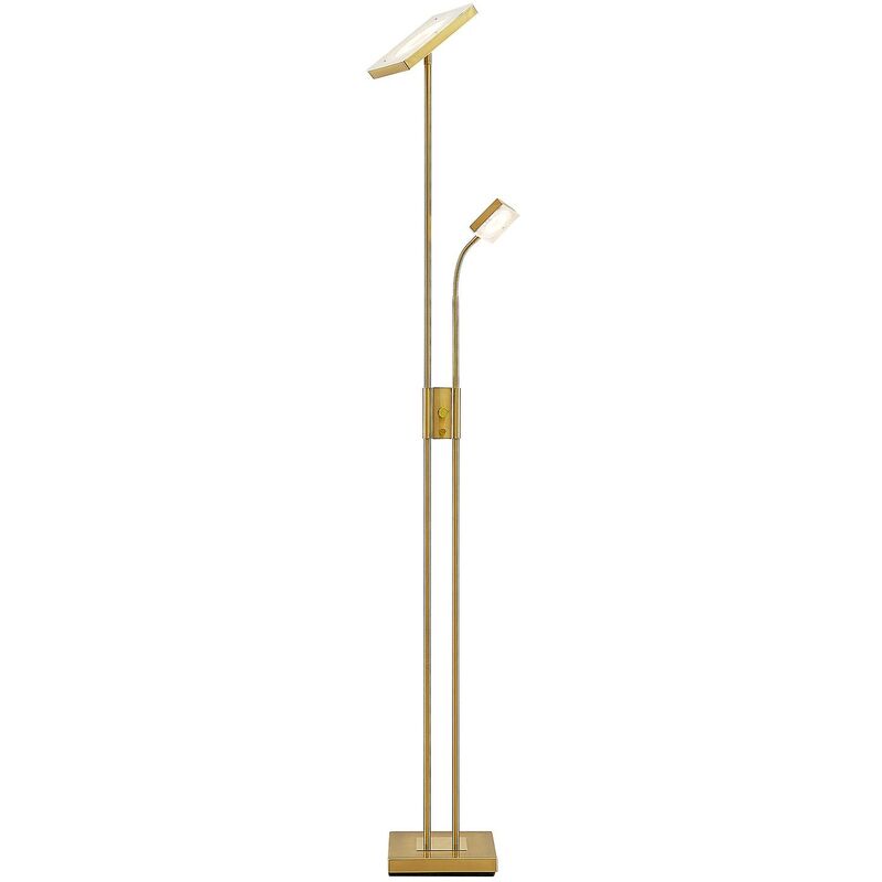 

Seppa lámpara de pie LED, angular, latón - Lindby