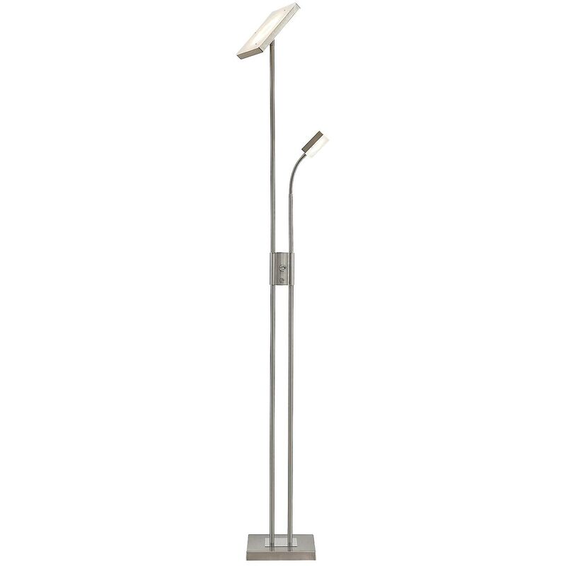 

Lindby Seppa lámpara de pie LED, angular, níquel