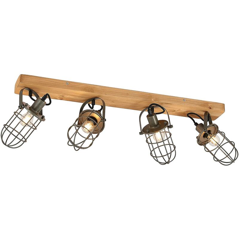 

Serima plafón con madera, 4 luces - Lindby