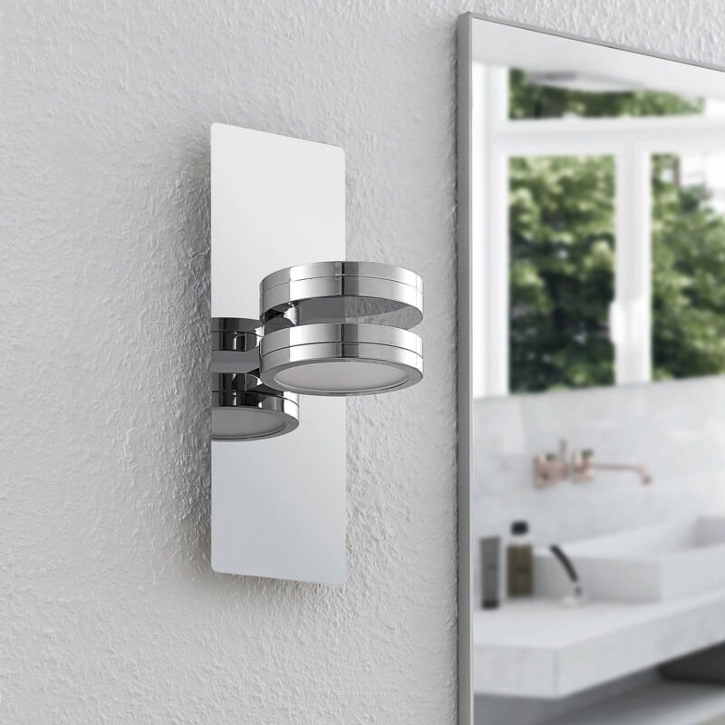 

Lindby Skrolla aplique de baño LED, 2 luces