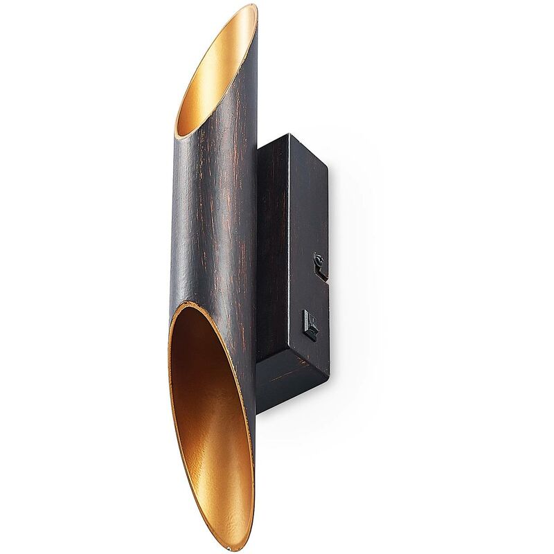 

Lindby Solvina aplique LED, marrón-oro