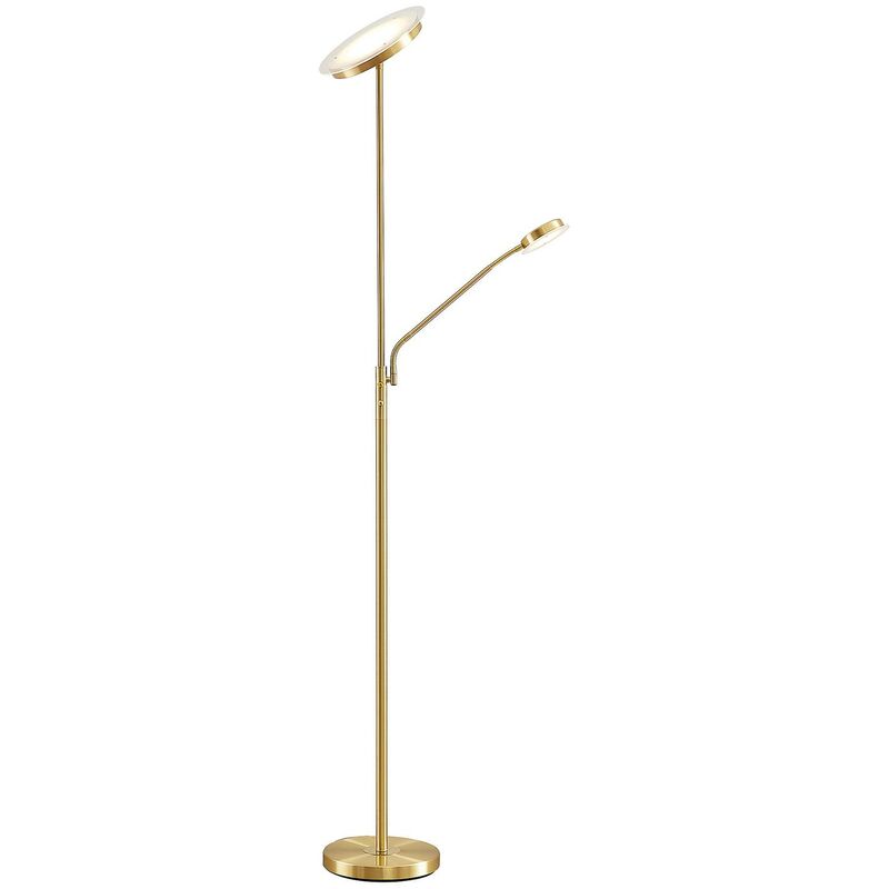 

Sumani lámpara de pie LED, redondo, latón - Lindby