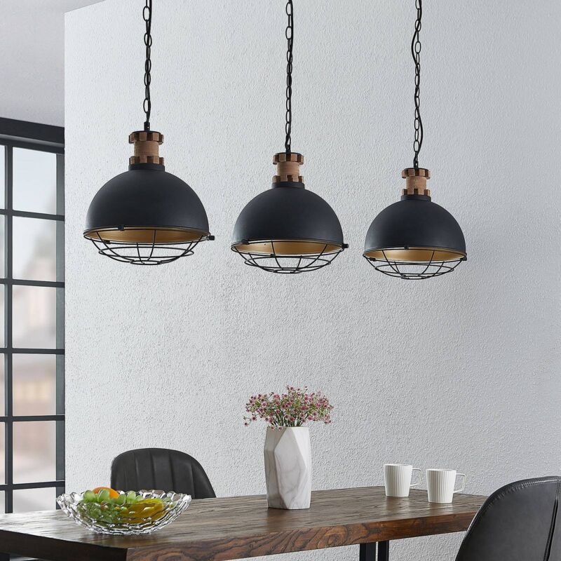 

Lindby Swantja lámpara colgante, jaula, 3 luces