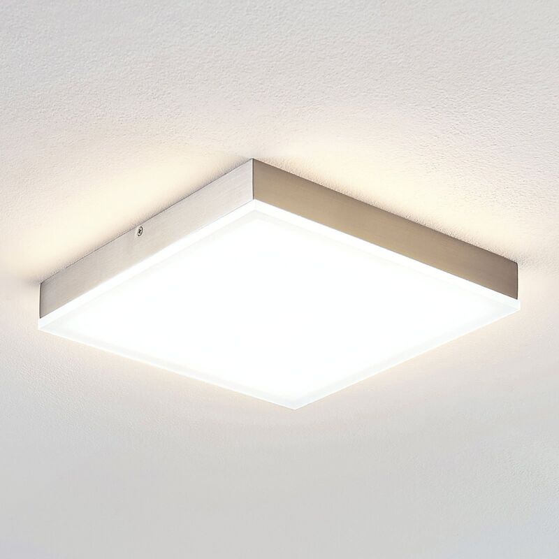 

Tamito lámpara LED de techo, níquel, 25 cm - Lindby