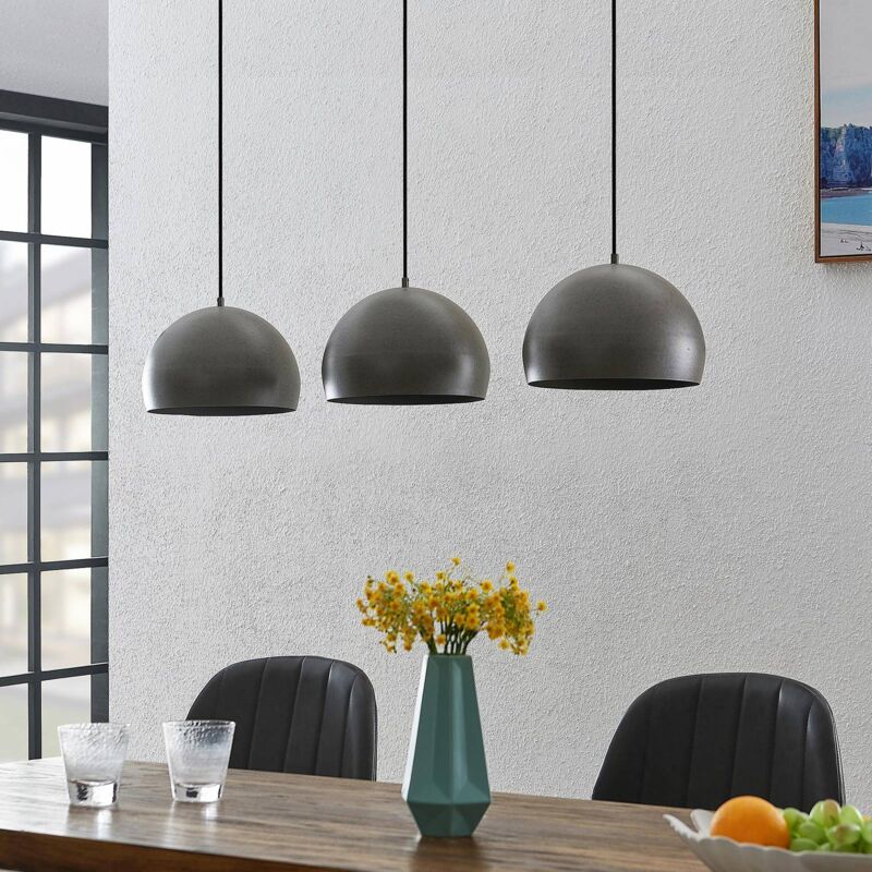 

Tarjei lámpara colgante, 120 cm gris oscuro - Lindby