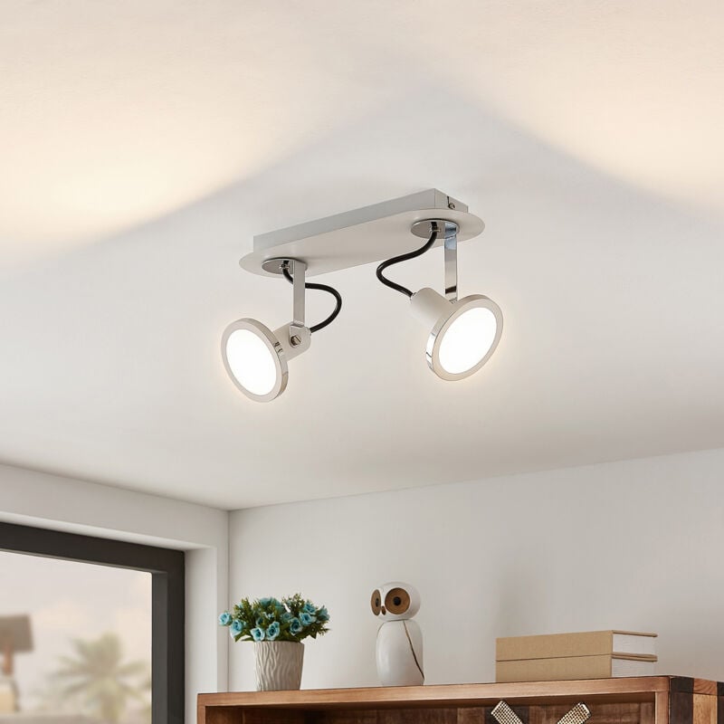 

Theda foco LED, blanco, 2 luces - Lindby