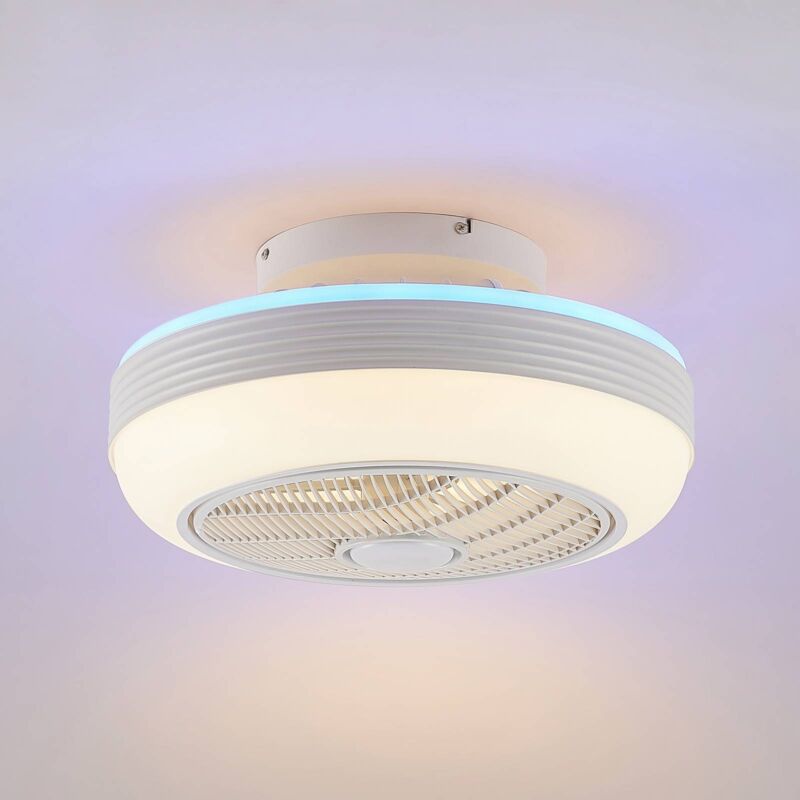 

Lindby Thyron ventilador de techo LED, blanco