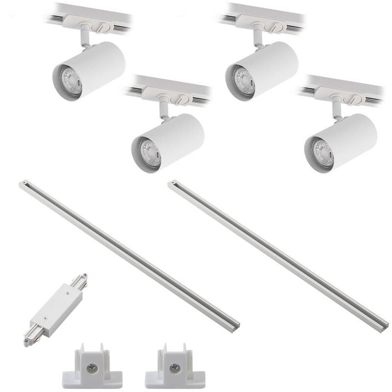 

Lindby - Ties sistema de riel 1 fase, 4 luces blanco