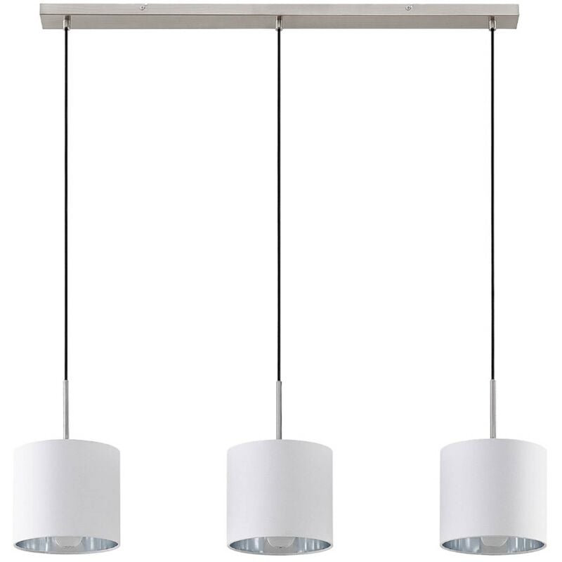 

Lindby Trinika lámpara colgante textil en blanco