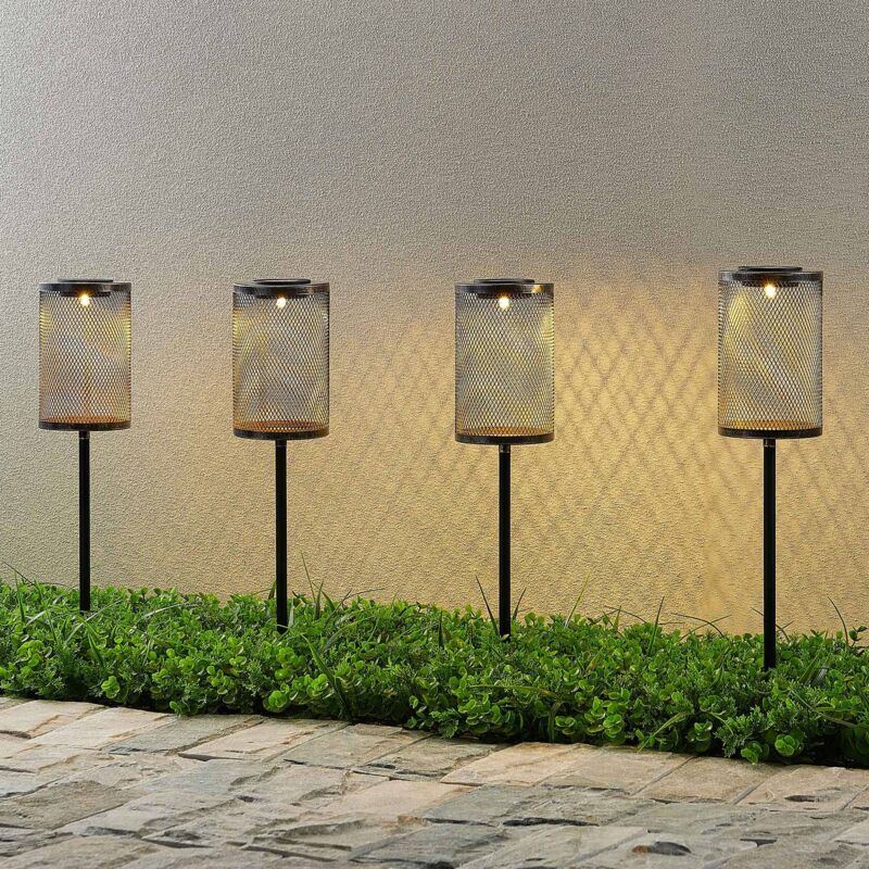 

Lindby Wigand lámpara LED solar pica tierra, 4 ud