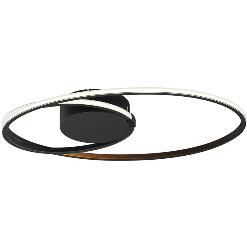 

Lindby Xenias lámpara LED de techo, negro, 49 x 30