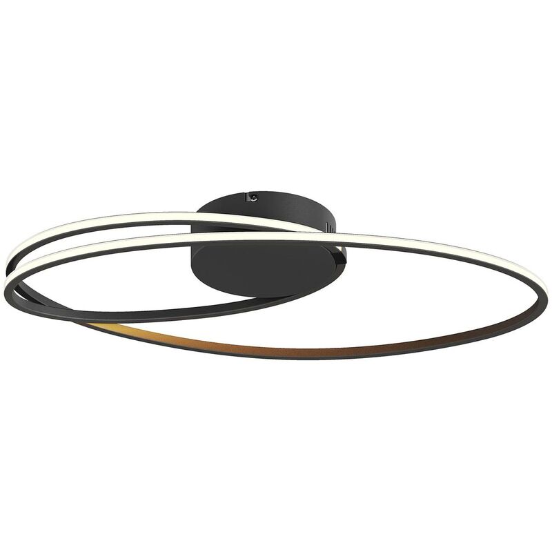 

Lindby Xenias lámpara LED de techo, negro, 60 x 35