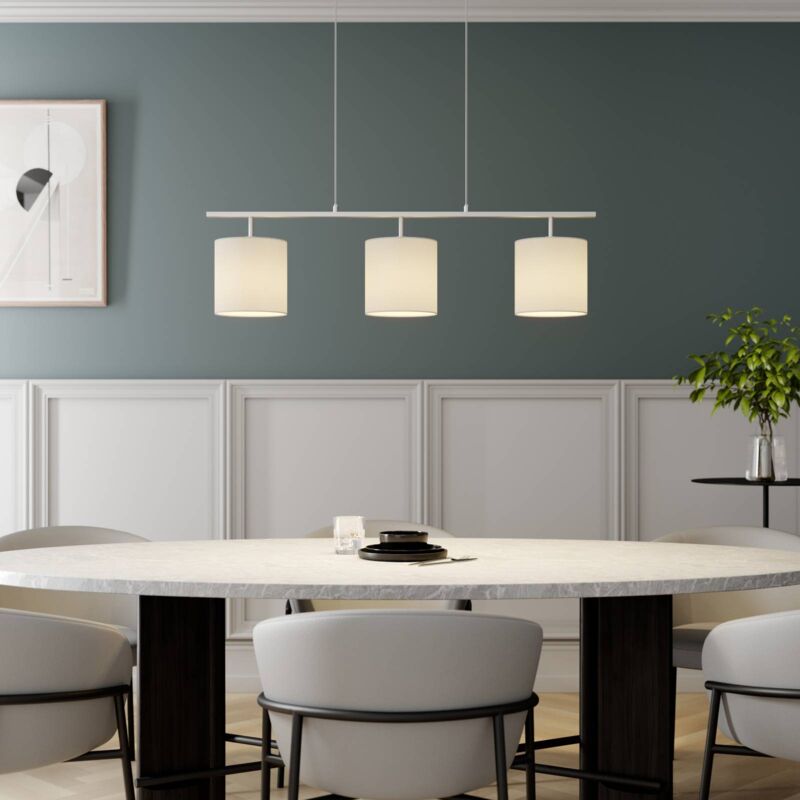 

Lindby Zalia, lámpara colgante textil, 3 luces