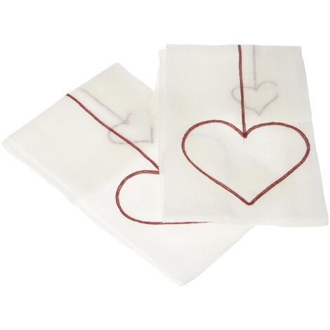 Linder 0169/06/64504/415/45 Cornély - Coppia di Tende, 45 x 90 cm, Colore Bianco/Rosso