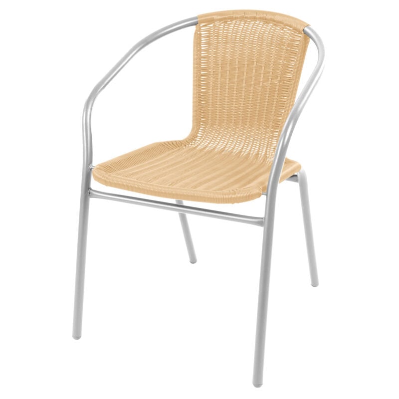 Chaise de jardin rotin Argent/Beige - Linder Exclusiv