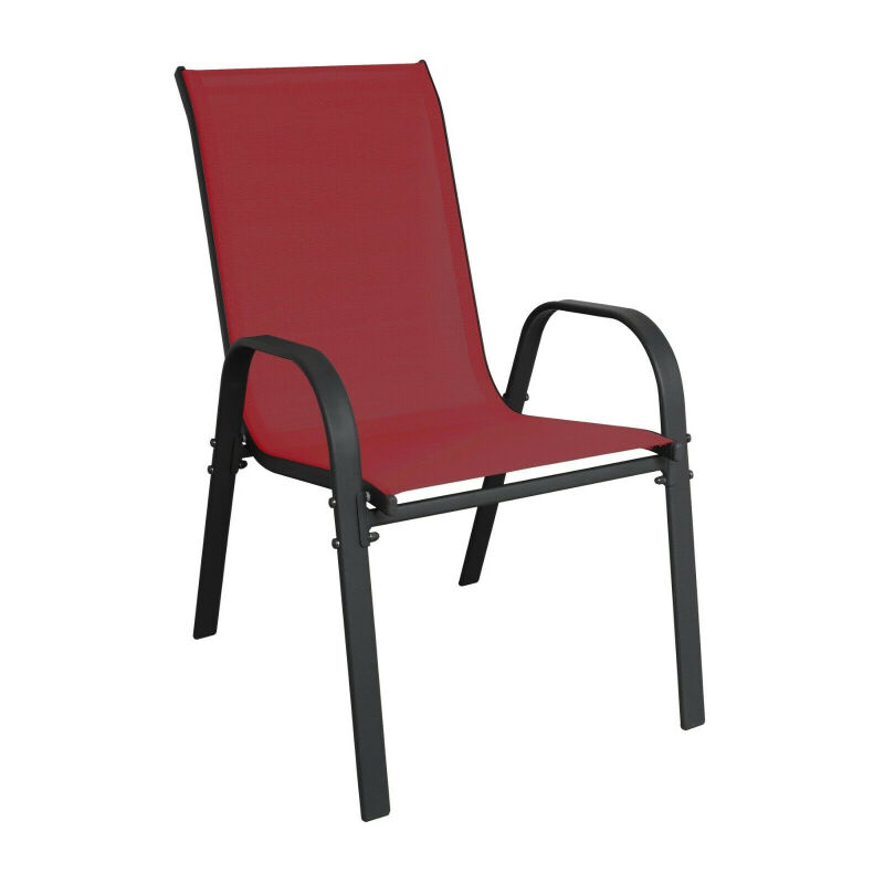 Linder Exclusiv - Chaise de jardin stapel MC330885 Rouge foncé